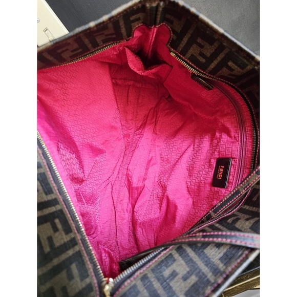 Fendi Zucca Coated Canvas Spalmati Roll Shopper Tote Brown - Picture 15 of 15